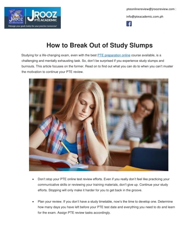 How to Break Out of Study Slumps