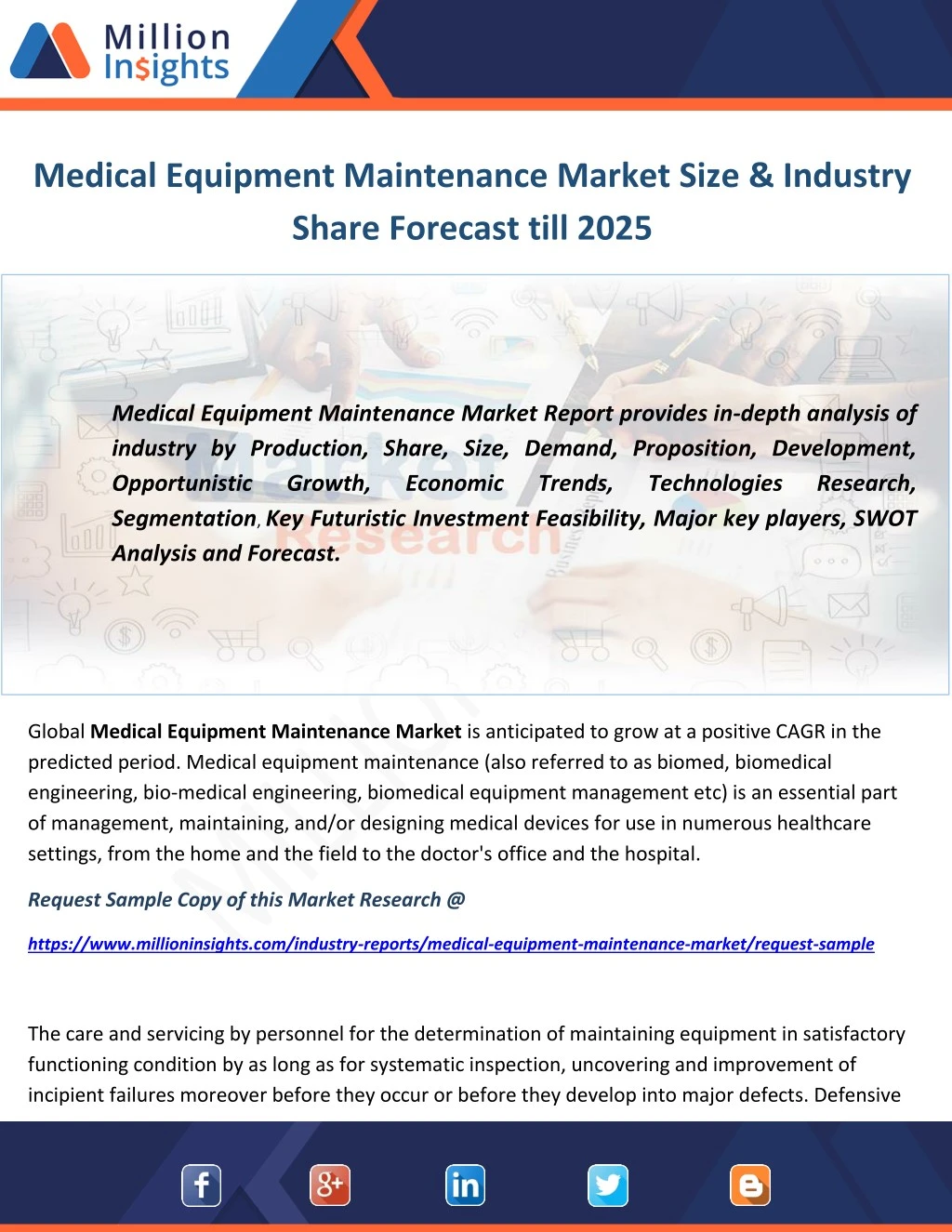 medical equipment maintenance market size
