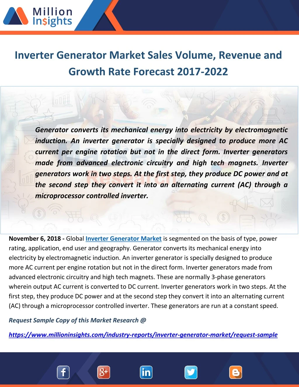 inverter generator market sales volume revenue