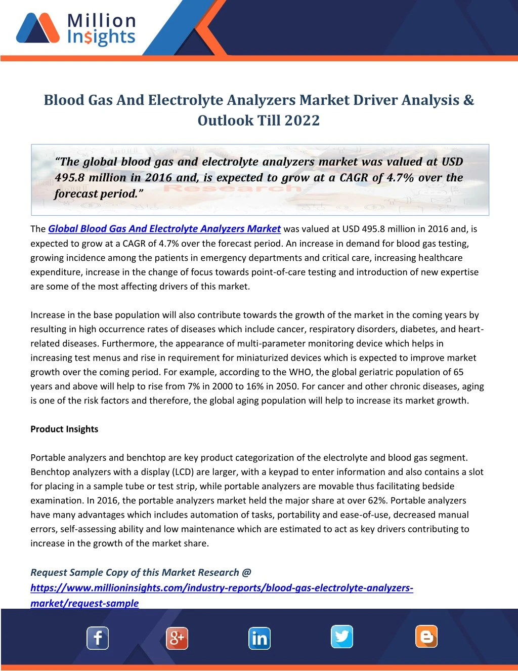 blood gas and electrolyte analyzers market driver