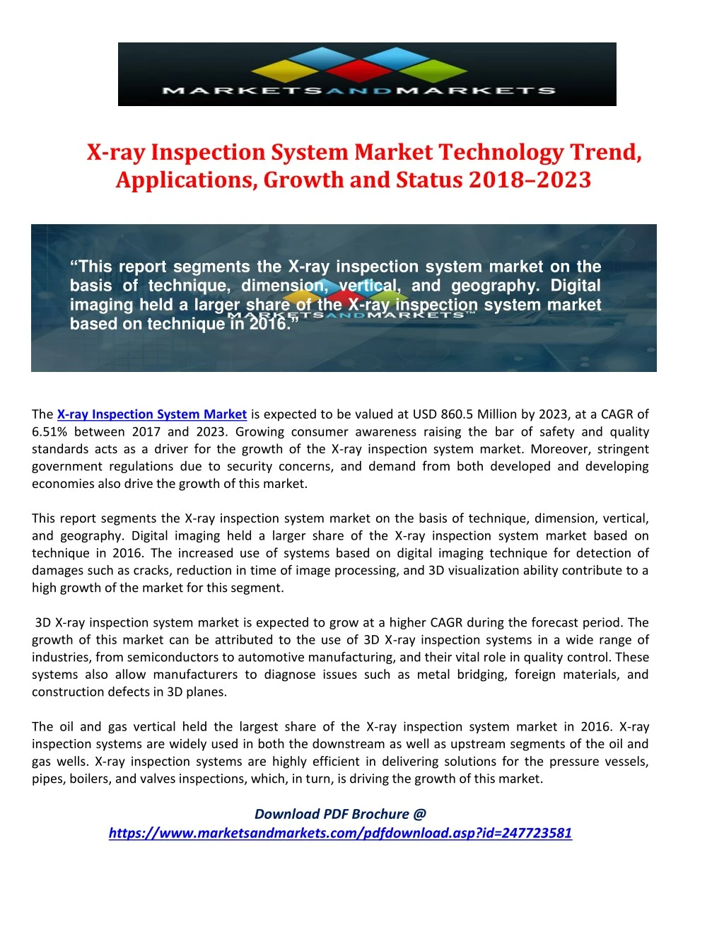 x ray inspection system market technology trend