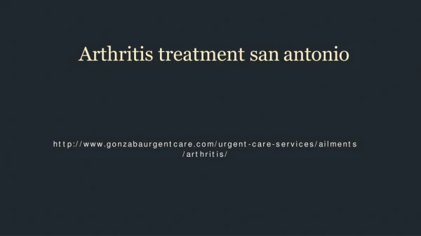 Arthritis treatment san antonio