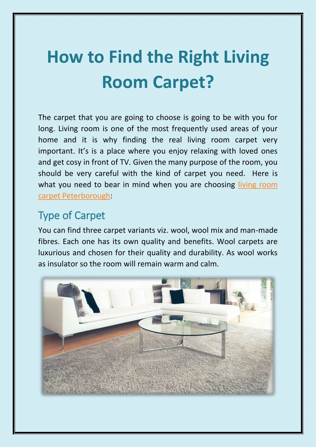 how to find the right living room carpet