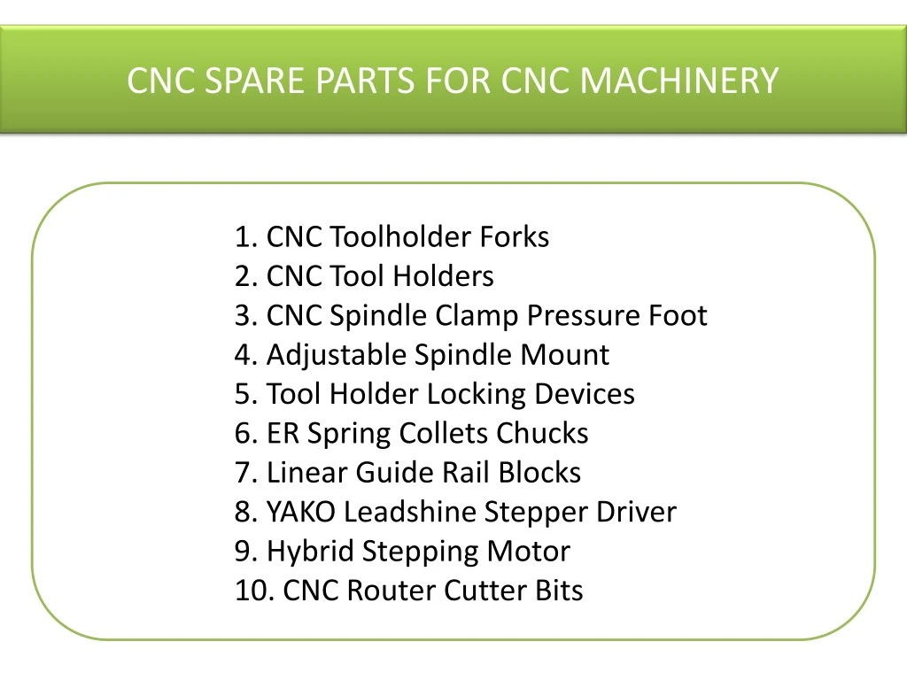 cnc spare parts for cnc machinery