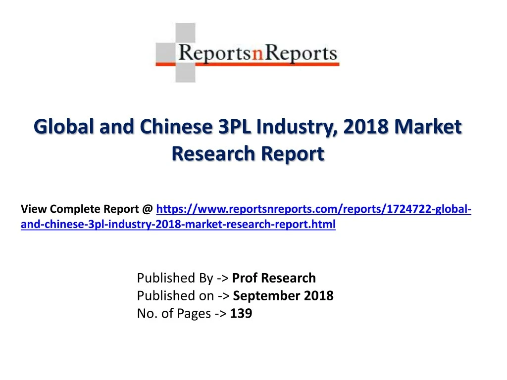 global and chinese 3pl industry 2018 market