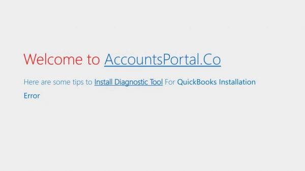 How to install QuickBooks Diagnostic tool | Get Help 1800 796 0471