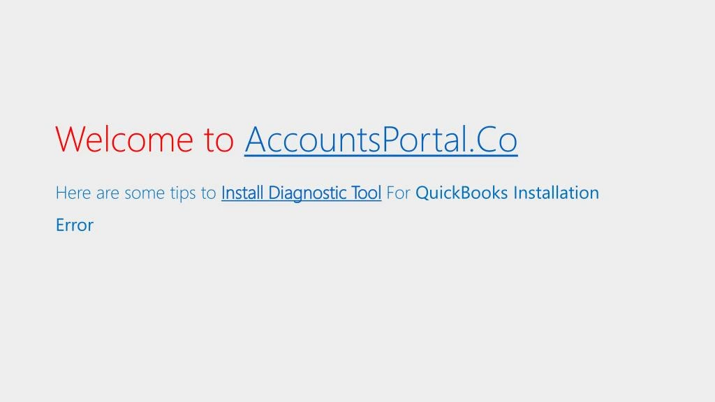 welcome to accountsportal co