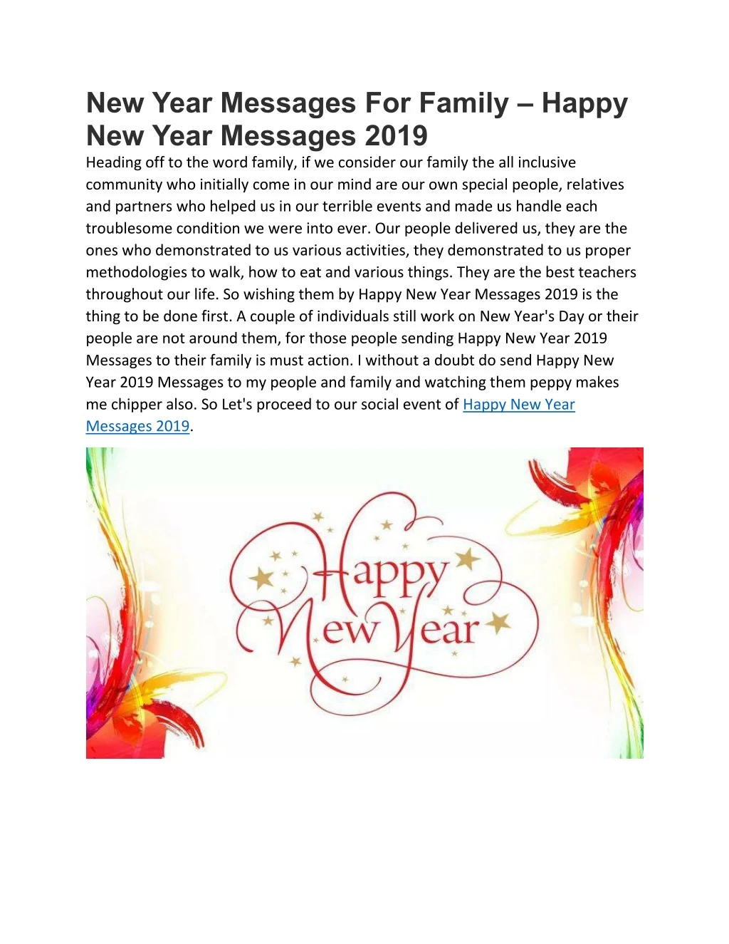 new year messages for family happy new year