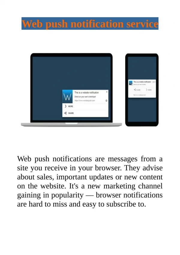 Web push notification service