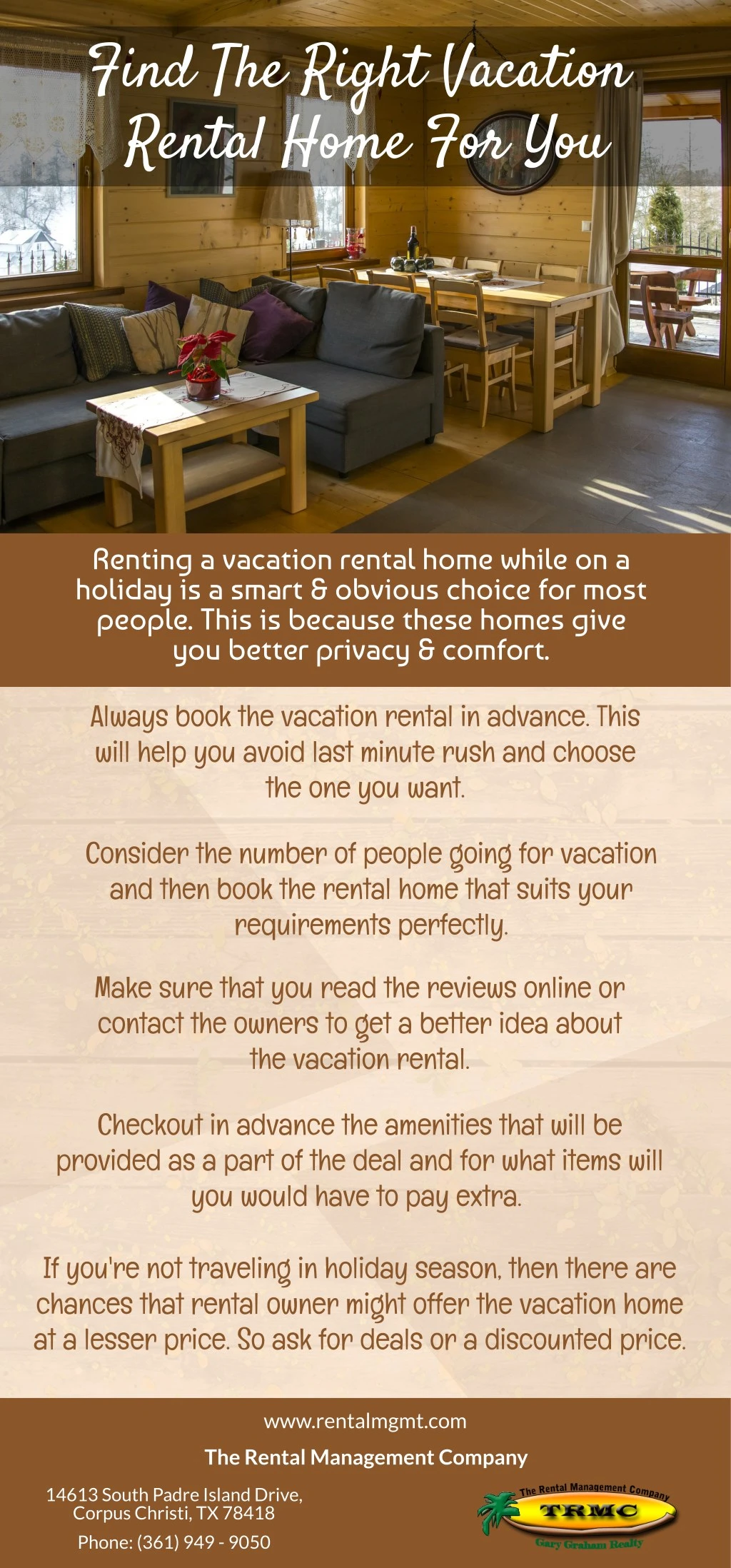 find the right vacation rental home for you
