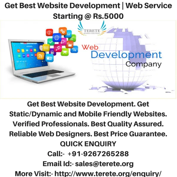 Get Best Website Development | Web Service Starting @ Rs.5000?
