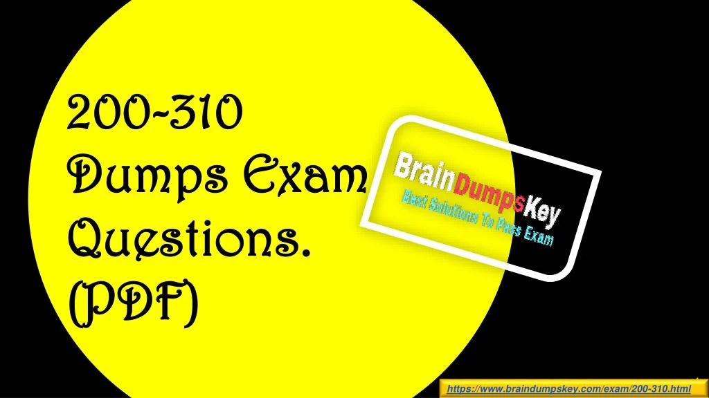 200 310 dumps exam questions pdf