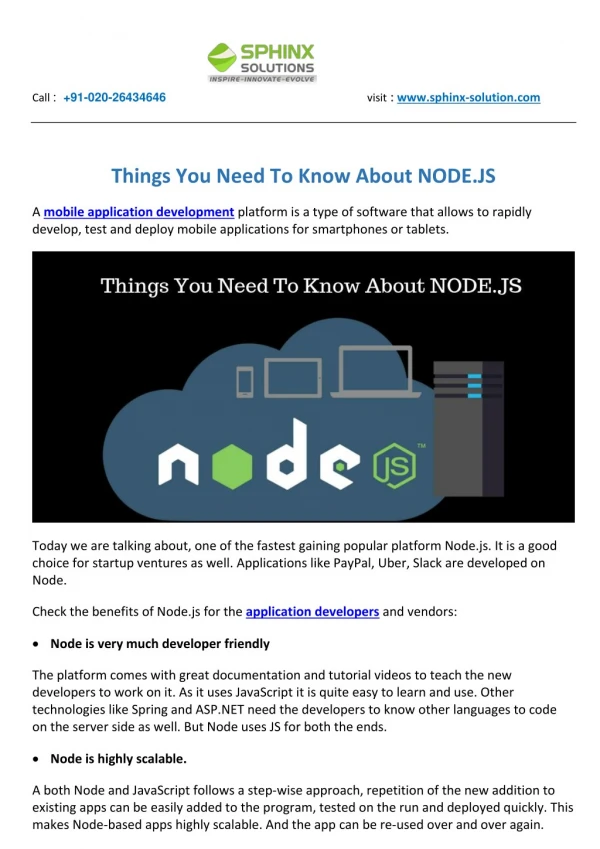 Things You Need To Know About NODE.JS