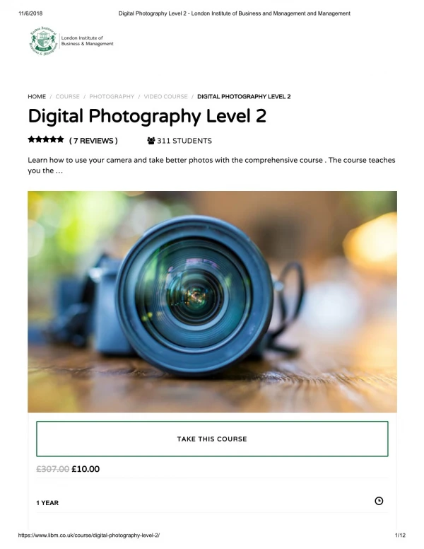 Digital Photography Level 2 - John Academy