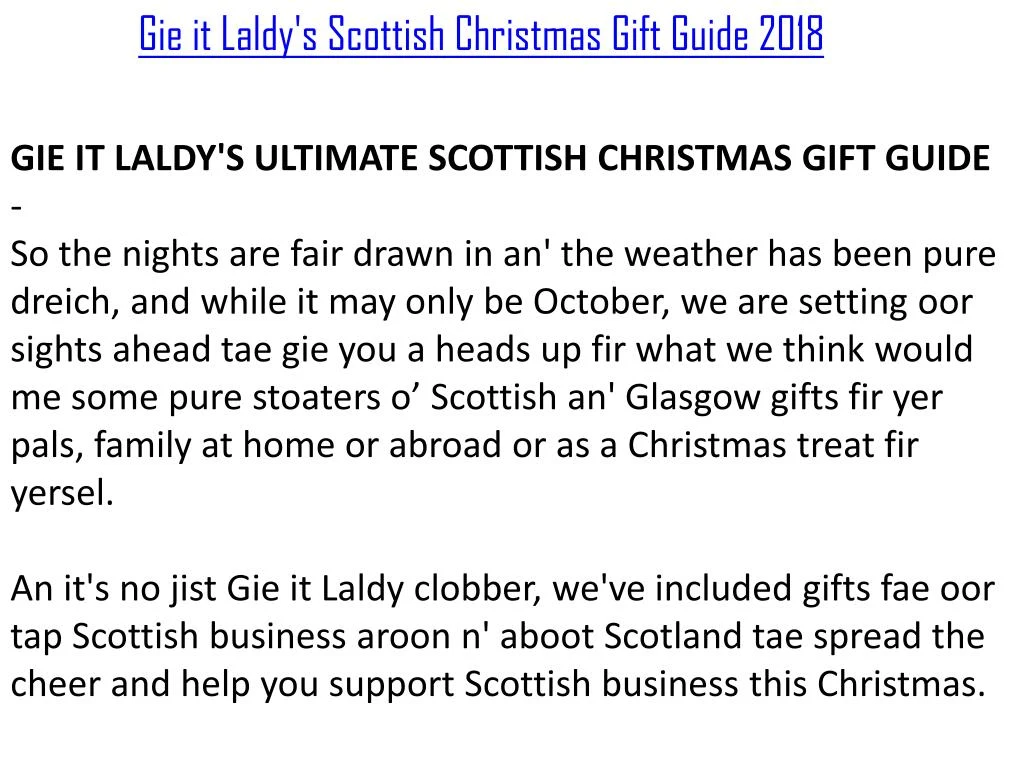 gie it laldy s scottish christmas gift guide 2018