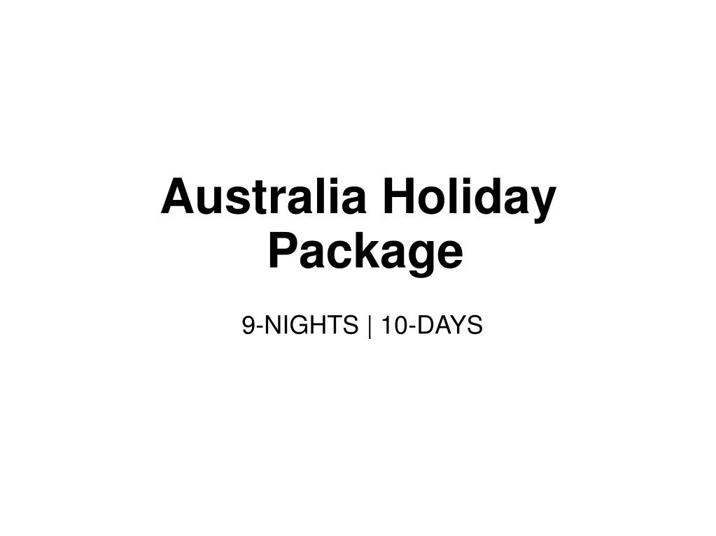 australia holiday package