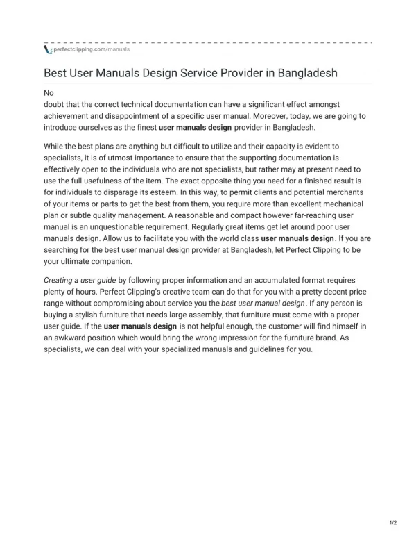 Introducing the Premium User Manuals Design Service