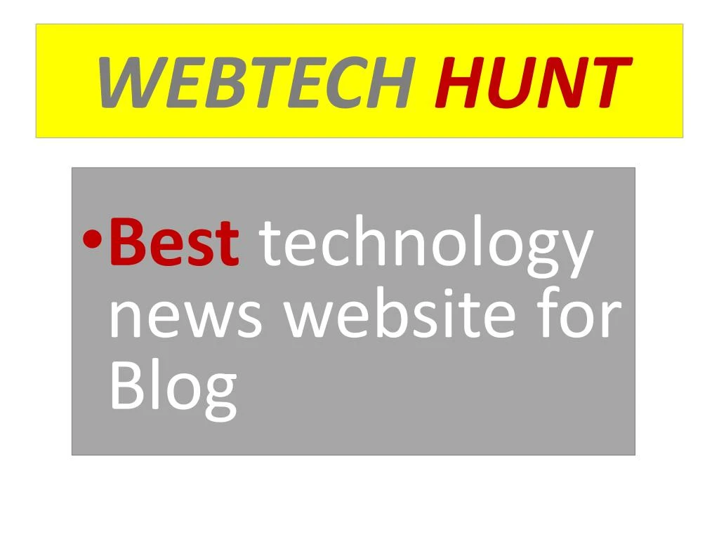 webtech hunt
