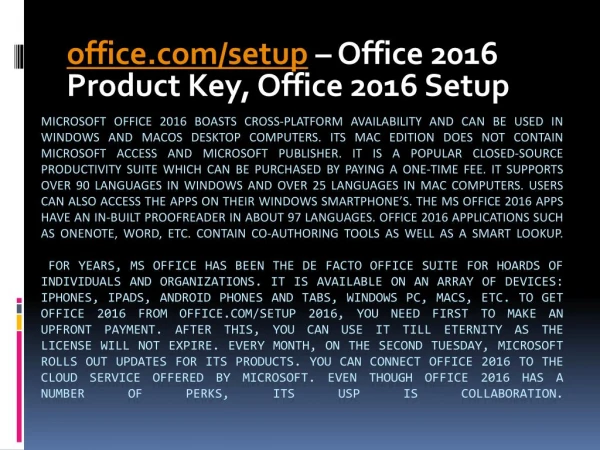 How to Activate MS Office 2016