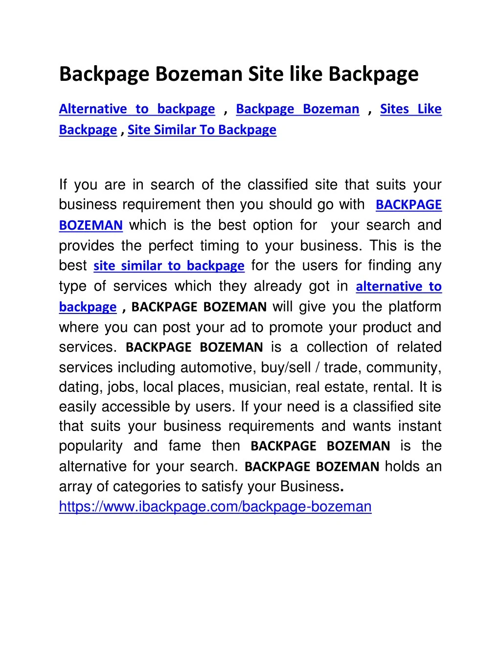 backpage bozeman site like backpage