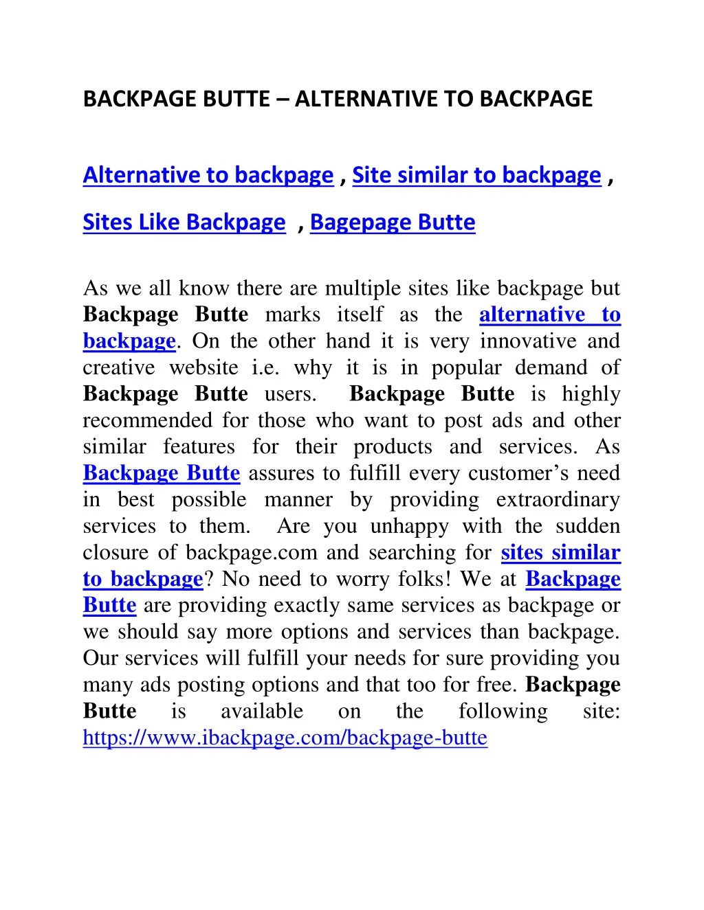 backpage butte alternative to backpage