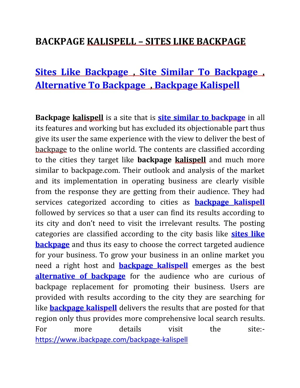 backpage kalispell sites like backpage
