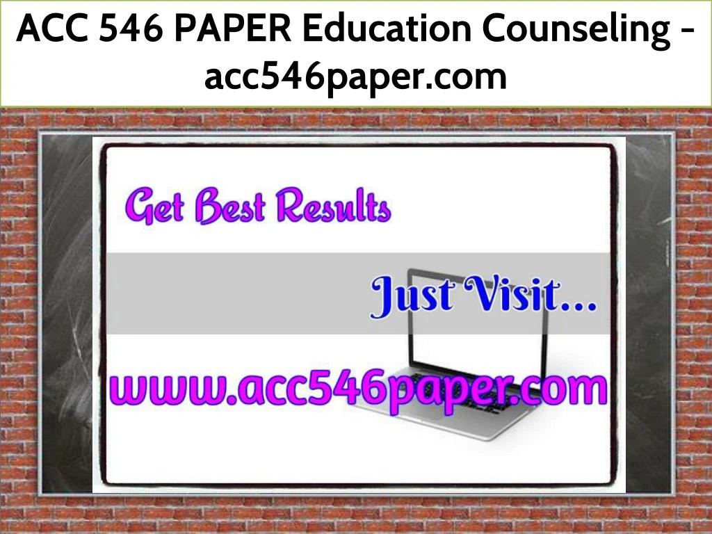 acc 546 paper education counseling acc546paper com