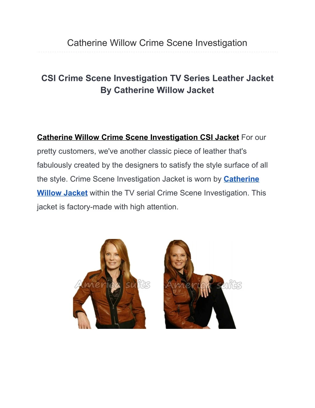 catherine willow crime scene investigation