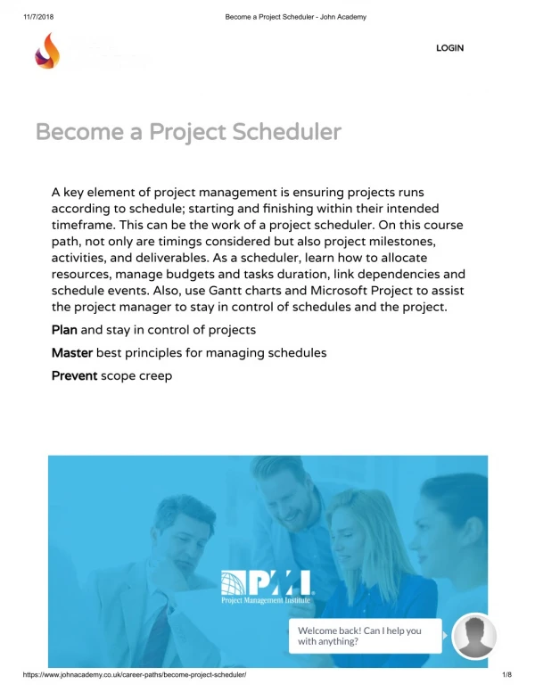 Become a Project Scheduler - John Academy