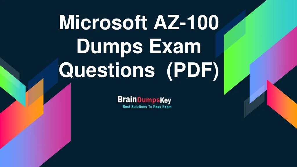microsoft az 100 dumps exam questions pdf