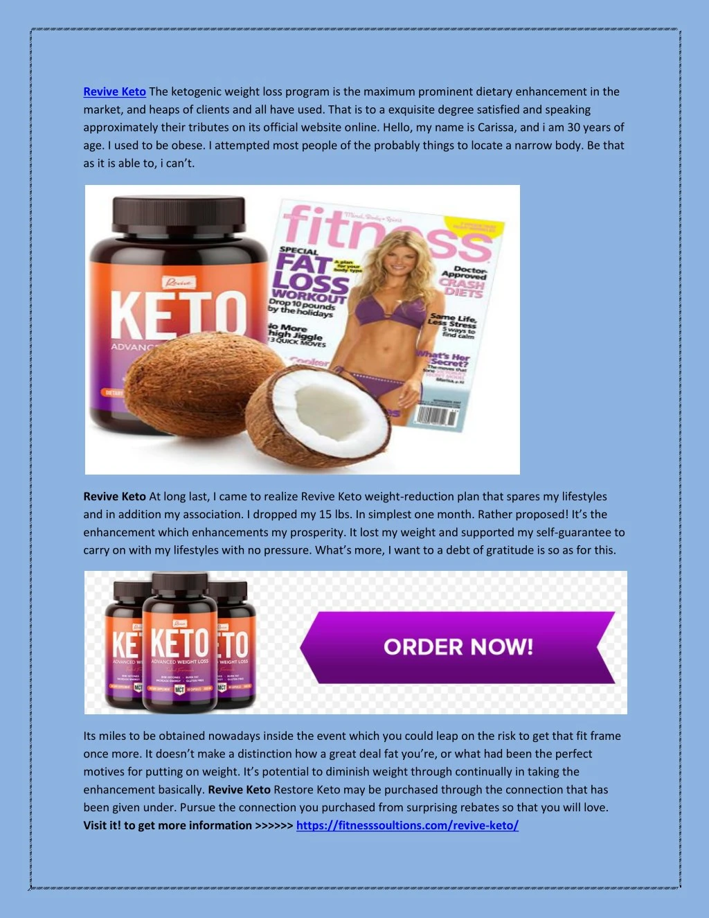 revive keto the ketogenic weight loss program