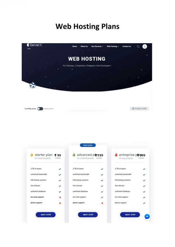 Web Hosting Plans