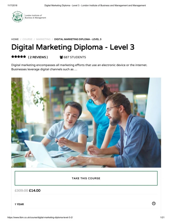 Digital Marketing Diploma - LIBM