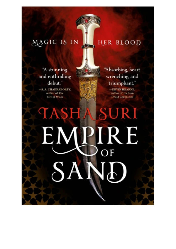 Free Empire of Sand By Tasha Suri