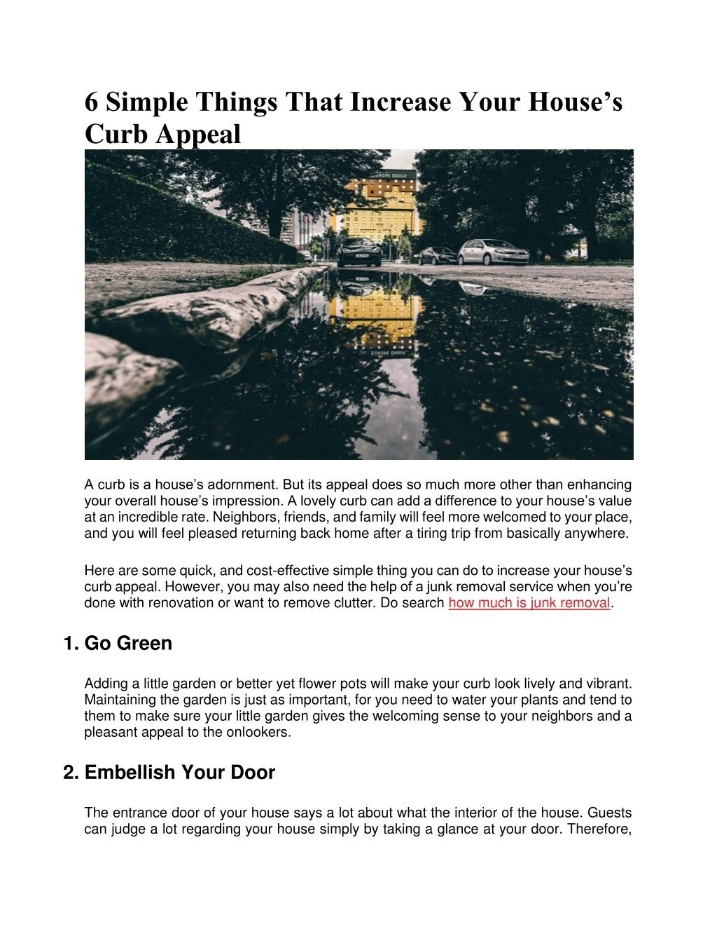 6 simple things that increase your house s curb