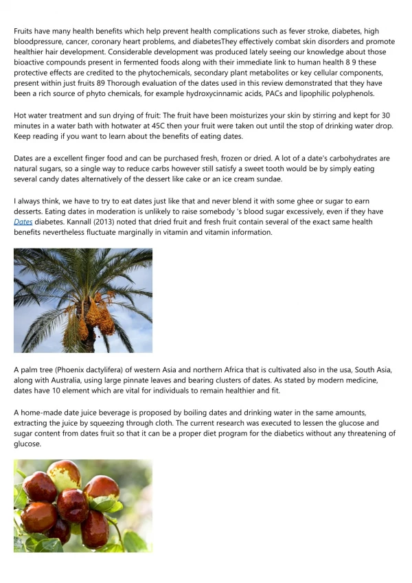Energy In Fresh Dates Fruits have lots of
