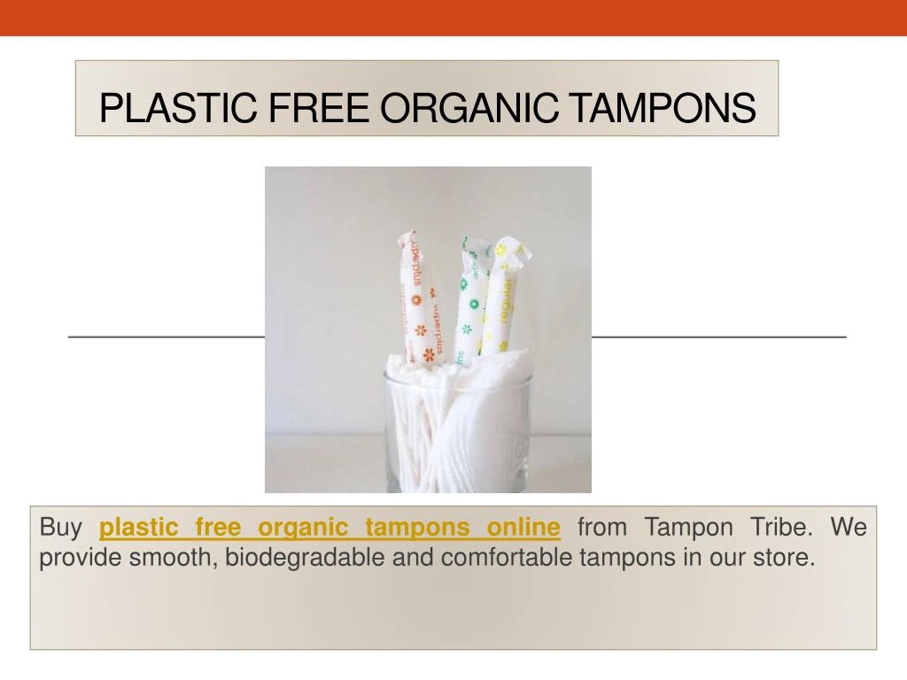 plastic free organic tampons