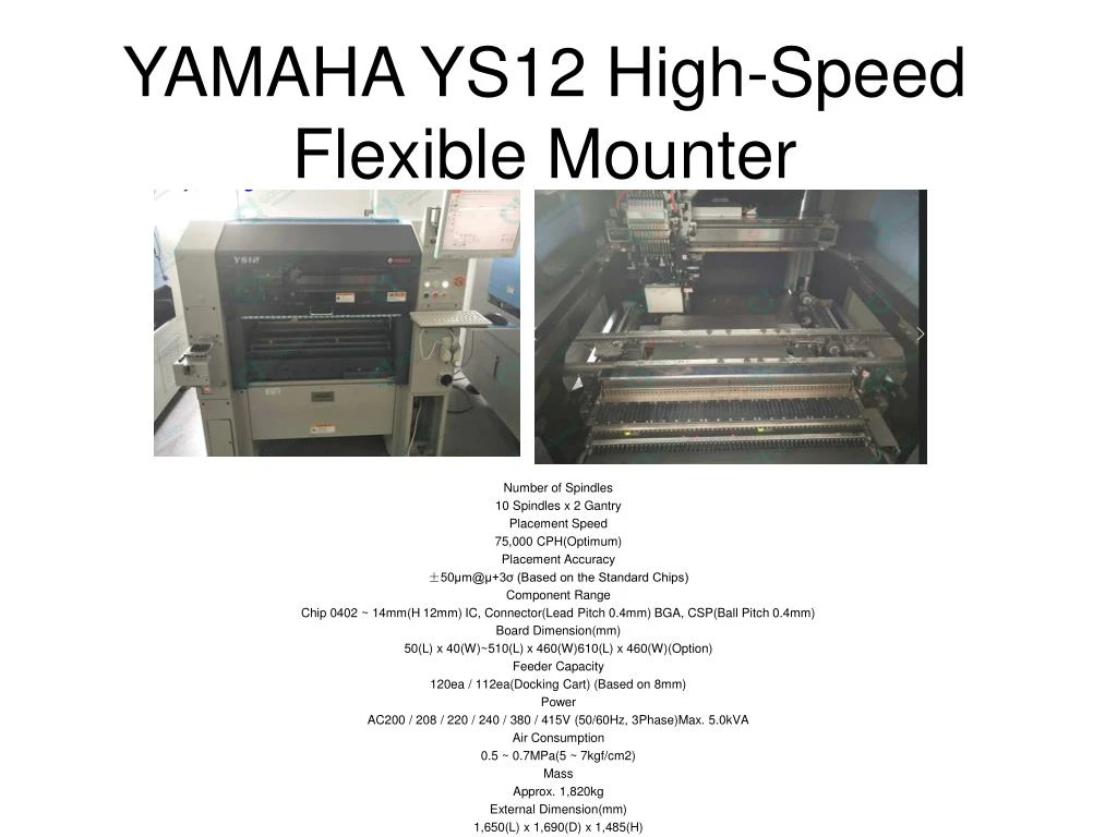yamaha ys12 high speed flexible mounter