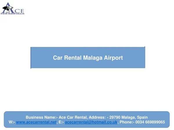Car Rental Malaga Airport