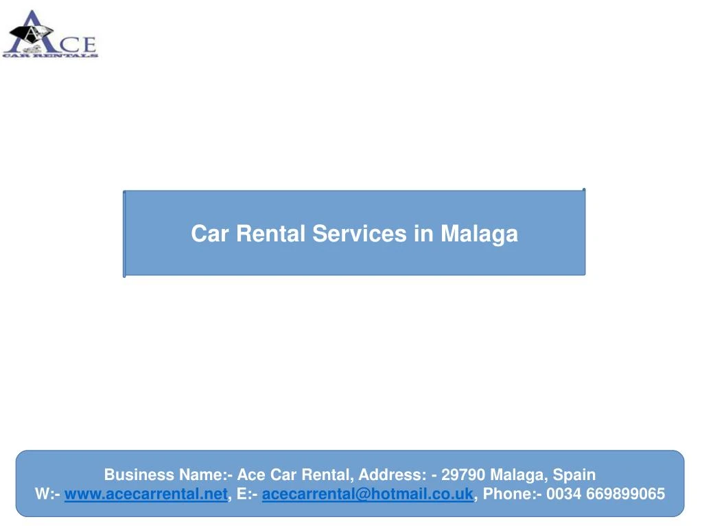 car rental services in malaga