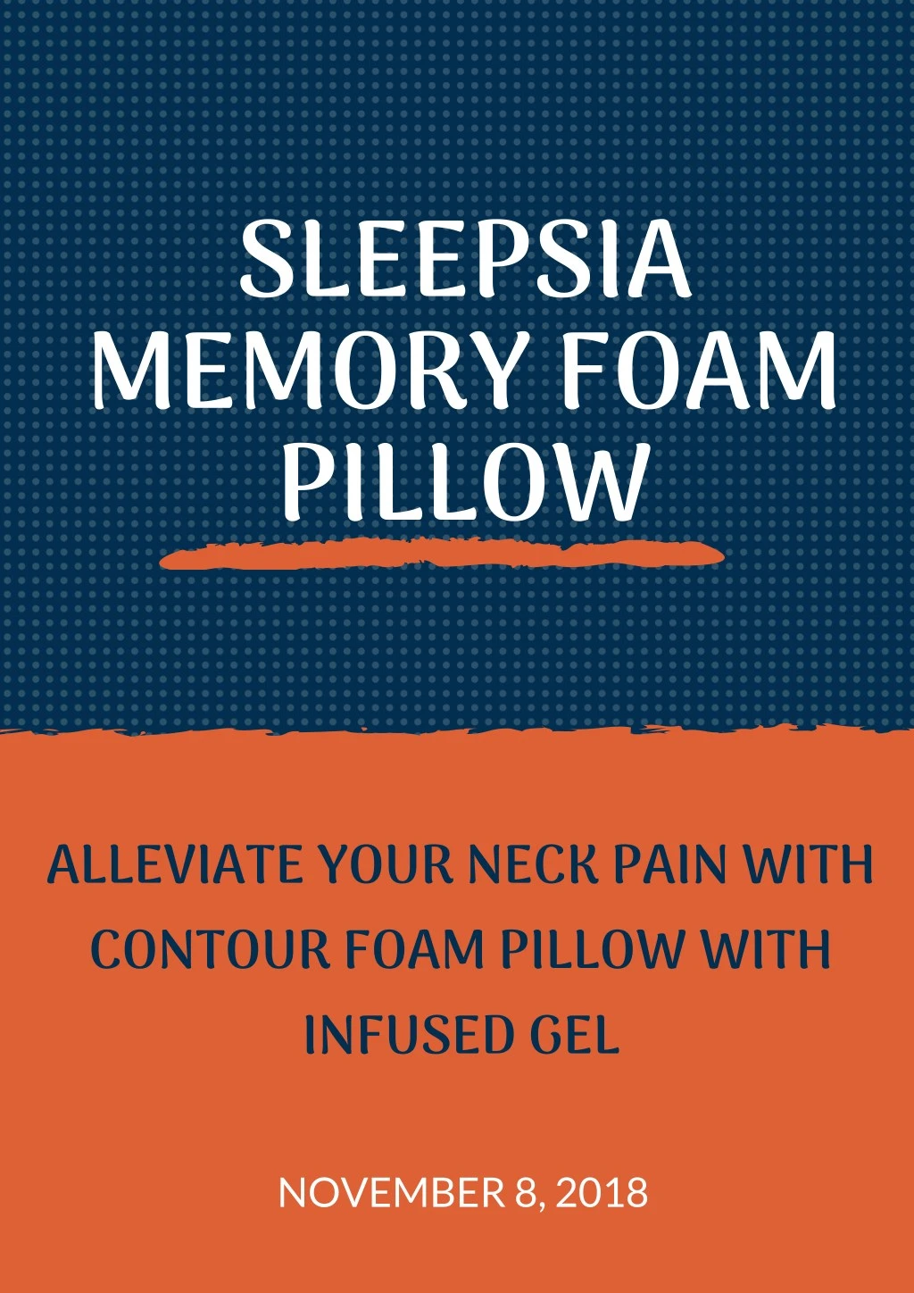 sleepsia memory foam pillow