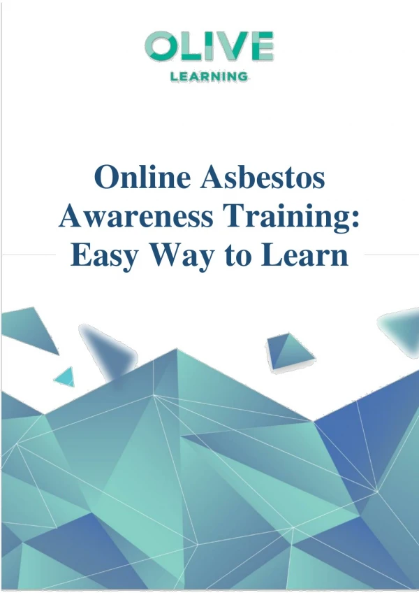 Online Asbestos Awareness Training: Easy Way to Learn