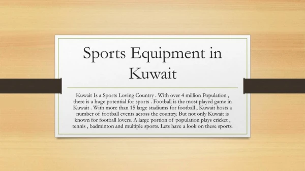 Sports Equipment in Kuwait