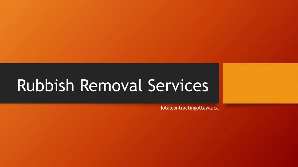 rubbish removal services