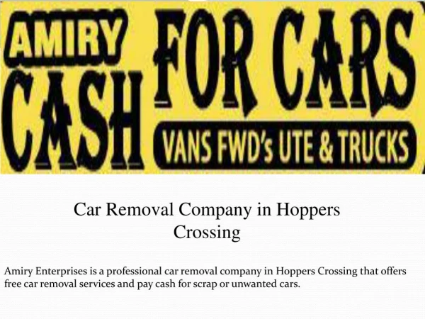 Car Removal Company in Hoppers Crossing