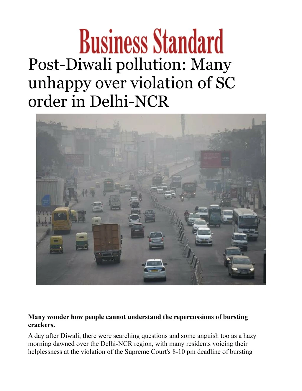 post diwali pollution many unhappy over violation