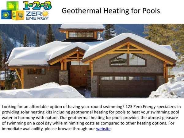 Best Geothermal Heating For Pools