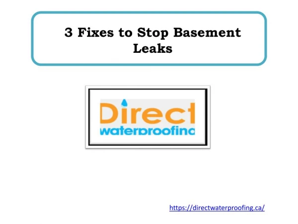 3 Fixes to Stop Basement Leaks