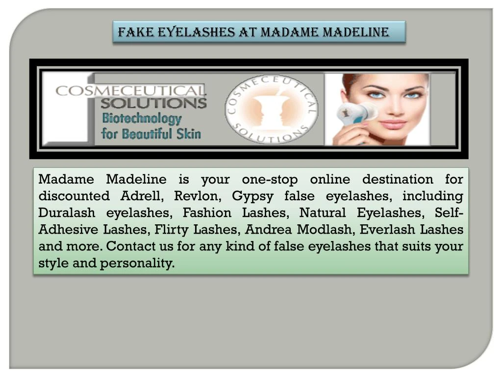 fake eyelashes at madame madeline