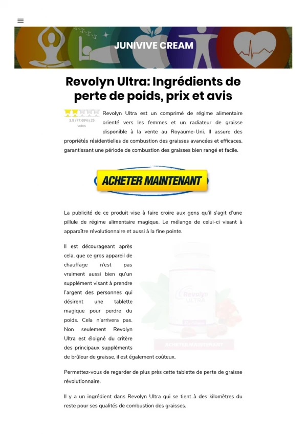 What Are The Claims Made By Revolyn Ultra Company?